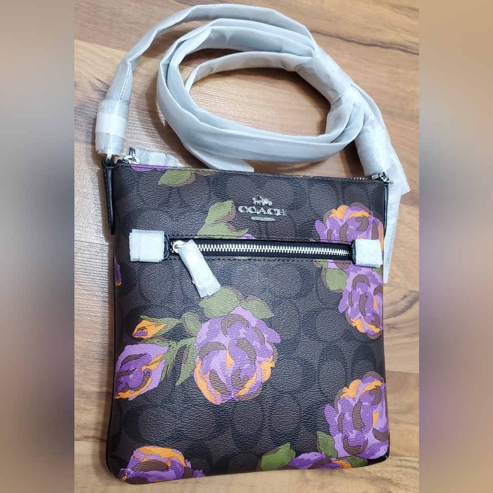 NEW Mini Rowan File Bag In Signature Canvas With Rose Print